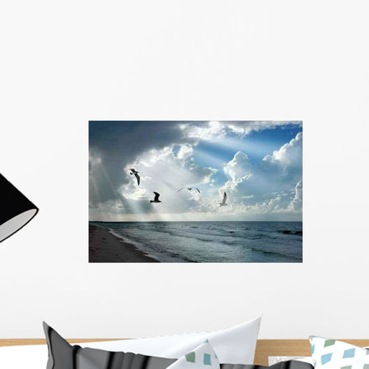 Light and Seagulls Wall Decal