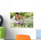 Cute Girl Stretching Ground Wall Decal