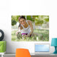 Cute Girl Stretching Ground Wall Decal
