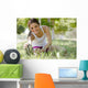 Cute Girl Stretching Ground Wall Decal