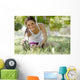 Cute Girl Stretching Ground Wall Decal