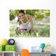 Cute Girl Stretching Ground Wall Decal