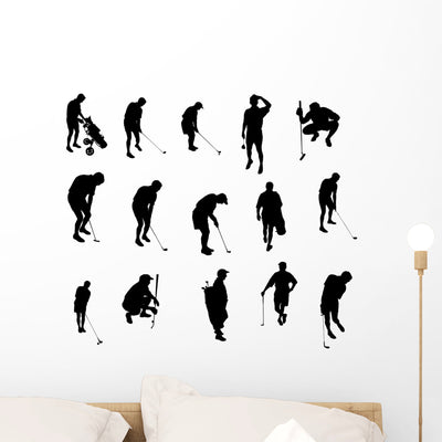 Golf Wall Decal shown on a wall