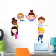 Kids and Banner Wall Decal