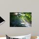 Virgin Forest and Mountain with Sun Beams Wall Decal