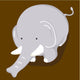 Funny and Cute Elephant Wall Decal