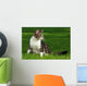 Cat Playing Outdoors Grass Wall Decal