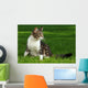 Cat Playing Outdoors Grass Wall Decal