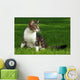 Cat Playing Outdoors Grass Wall Decal