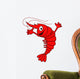 Funny Shrimp Cartoon Wall Decal