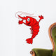Funny Shrimp Cartoon Wall Decal