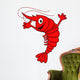 Funny Shrimp Cartoon Wall Decal