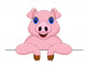 Pig Cartoon and Blank Wall Decal
