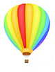 Rainbow Color Hot Air Wall Decal