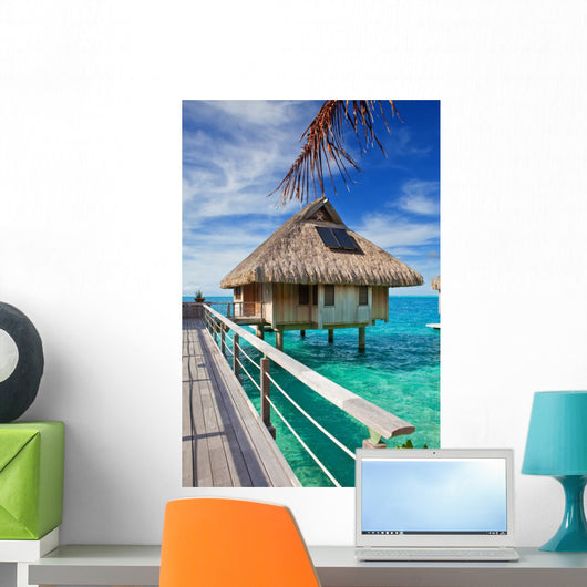 Wooden Bridge to Hut Wall Decal