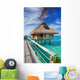Wooden Bridge to Hut Wall Decal
