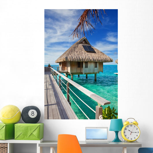 Wooden Bridge to Hut Wall Decal