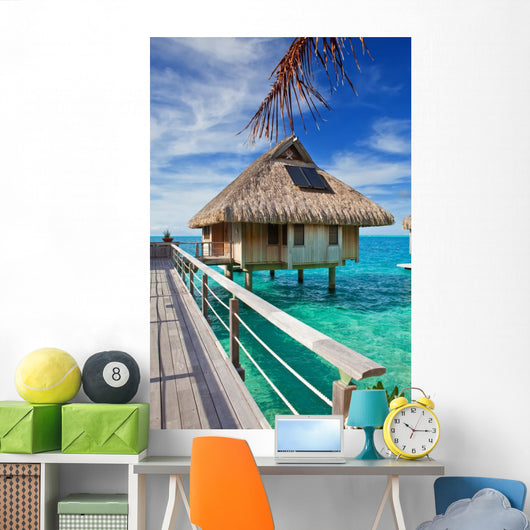 Wooden Bridge to Hut Wall Decal