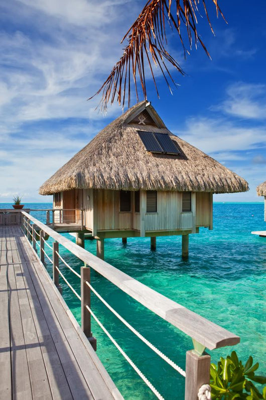 Wooden Bridge to Hut Wall Decal