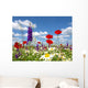 Red Poppy and Wild Wall Decal