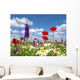 Red Poppy and Wild Wall Decal