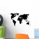 Carte Du Monde Noire Wall Decal