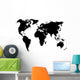 Carte Du Monde Noire Wall Decal