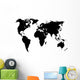 Carte Du Monde Noire Wall Decal