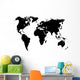 Carte Du Monde Noire Wall Decal
