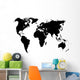 Carte Du Monde Noire Wall Decal