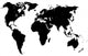 Carte Du Monde Noire Wall Decal
