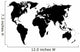 Carte Du Monde Noire Wall Decal