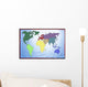 World and Continents Wall Decal
