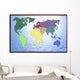 World and Continents Wall Decal