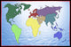 World and Continents Wall Decal