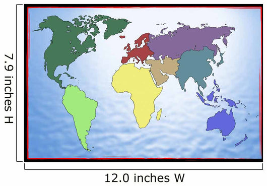 World and Continents Wall Decal
