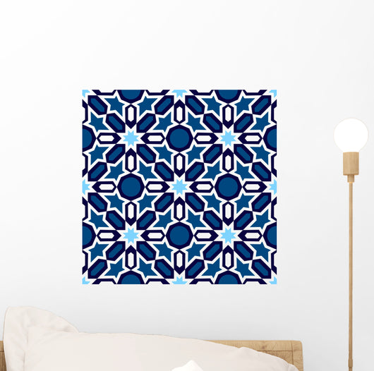 Blue Islamic Ornaments Wall Decal