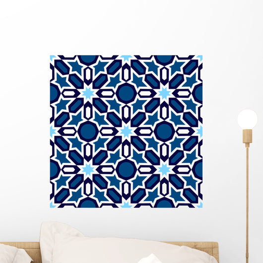 Blue Islamic Ornaments Wall Decal