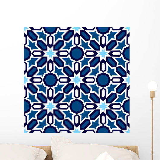 Blue Islamic Ornaments Wall Decal