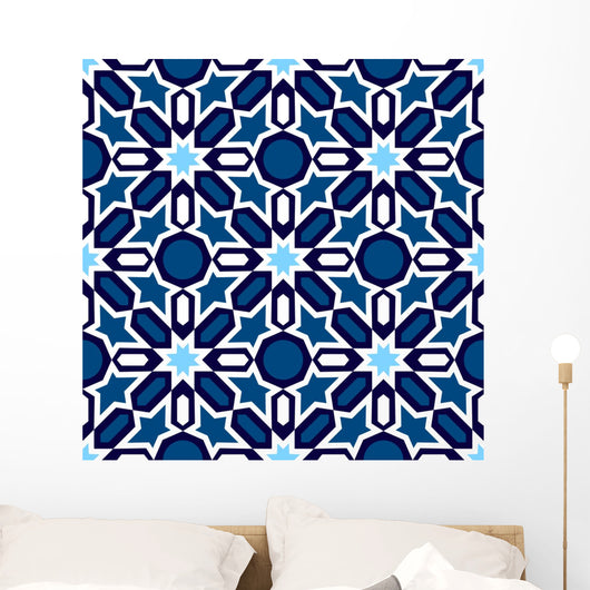 Blue Islamic Ornaments Wall Decal