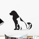 Dog and Cat Silhouettes (Side) Wall Decal
