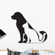 Dog and Cat Silhouettes (Side) Wall Decal
