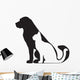 Dog and Cat Silhouettes (Side) Wall Decal