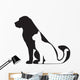 Dog and Cat Silhouettes (Side) Wall Decal