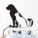 Dog and Cat Silhouettes (Side) Wall Decal