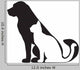 Dog and Cat Silhouettes (Side) Wall Decal