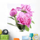 Three Peony Blossoms White Wall Decal