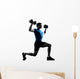 Man Exercising Weight Training Wall Decal