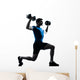 Man Exercising Weight Training Wall Decal
