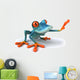 Blue Frog Wall Decal